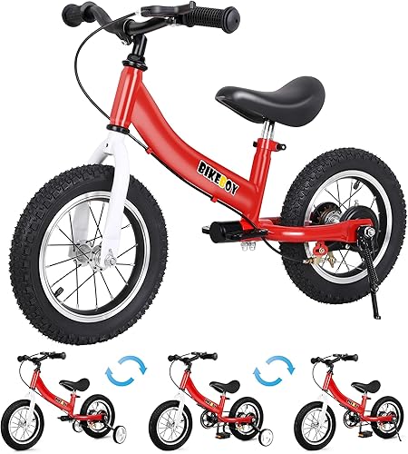 Bicicleta de equilibrio 2 en 1, el doble uso de una bicicleta de equilibrio para niños y bicicleta para niños pequeños, para 2 3 4 5 6 7 años de