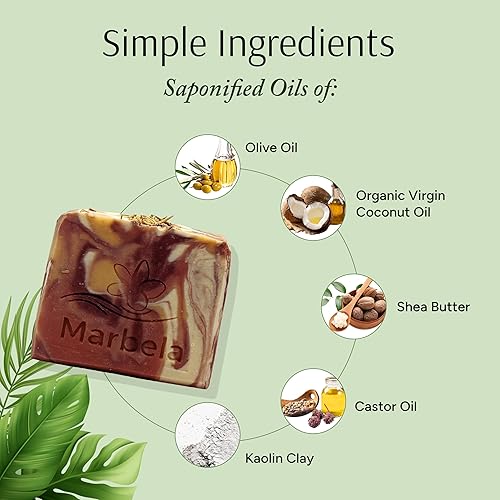 Miniatura 34 de Marbela Cosmetics Aloe Vera Handmade Soap Bar - Made in USA, Vegan Friendly, Palm Oil Free, Natural Bar Soap - Gentle Face & Body Soap for Daily