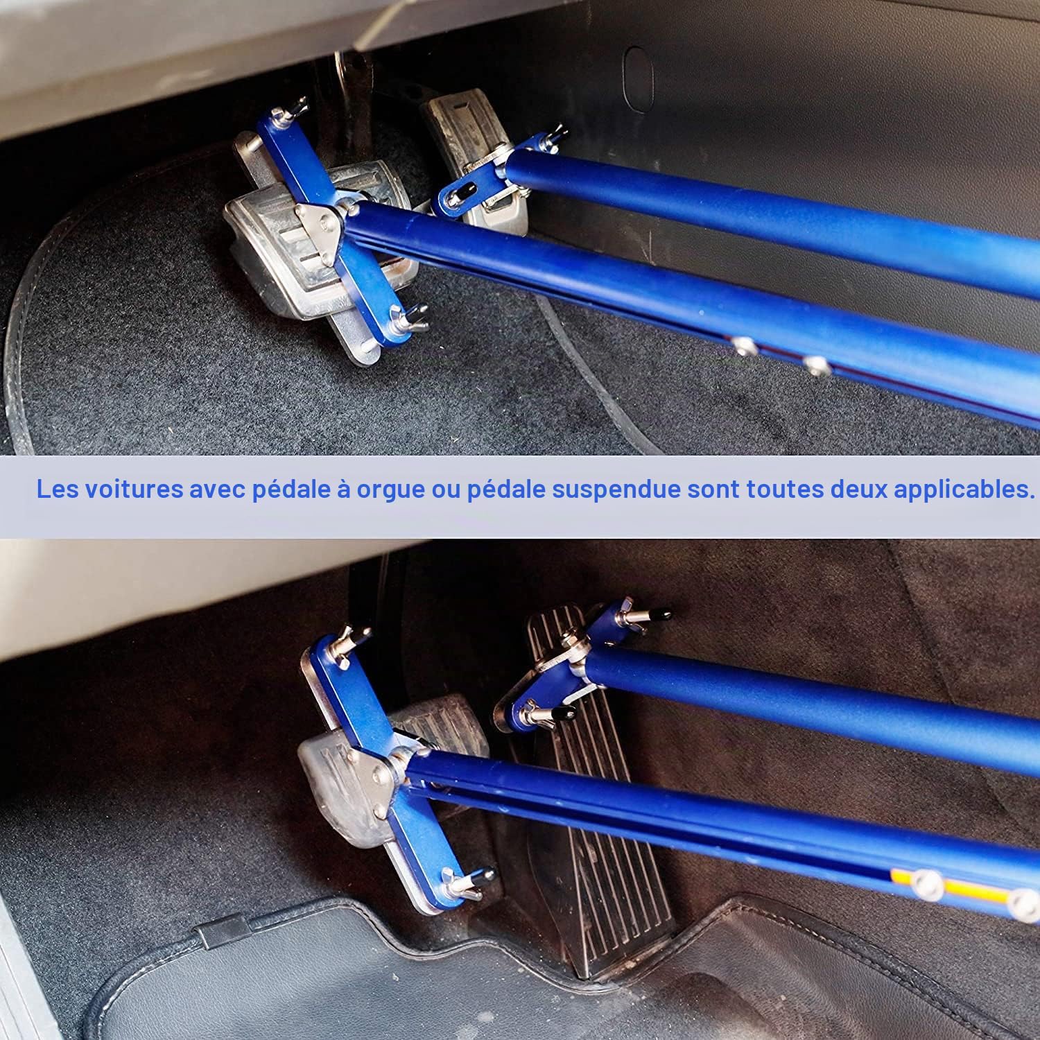 Contrôle du pouce pour conduite handicapée, aide à la conduite, contrôle manuel portable, contrôle manuel de voiture, pédale de voiture, contrôle d'assistance, longueur réglable, avec sac de