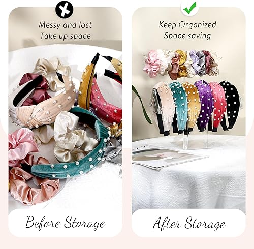 Miniatura 4 de Soporte para la diadema, organizador de diadema, soporte para la diadema, organizador de accesorios para el cabello, estante de almacenamiento para