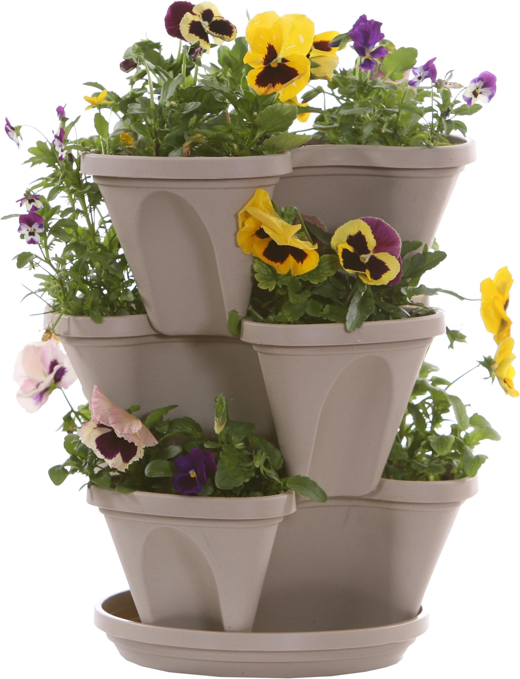 Nancy Janes Stacking Planters P1361 Stone Color Planter, 12"