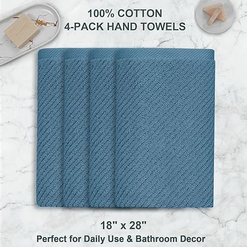 Vista 442 de VOOVA & MOVAS Toallas verdes para baño, 100% algodón, de secado rápido, ligeras, gruesas, suaves, juego de toallas de 6 piezas, 2 baños grandes