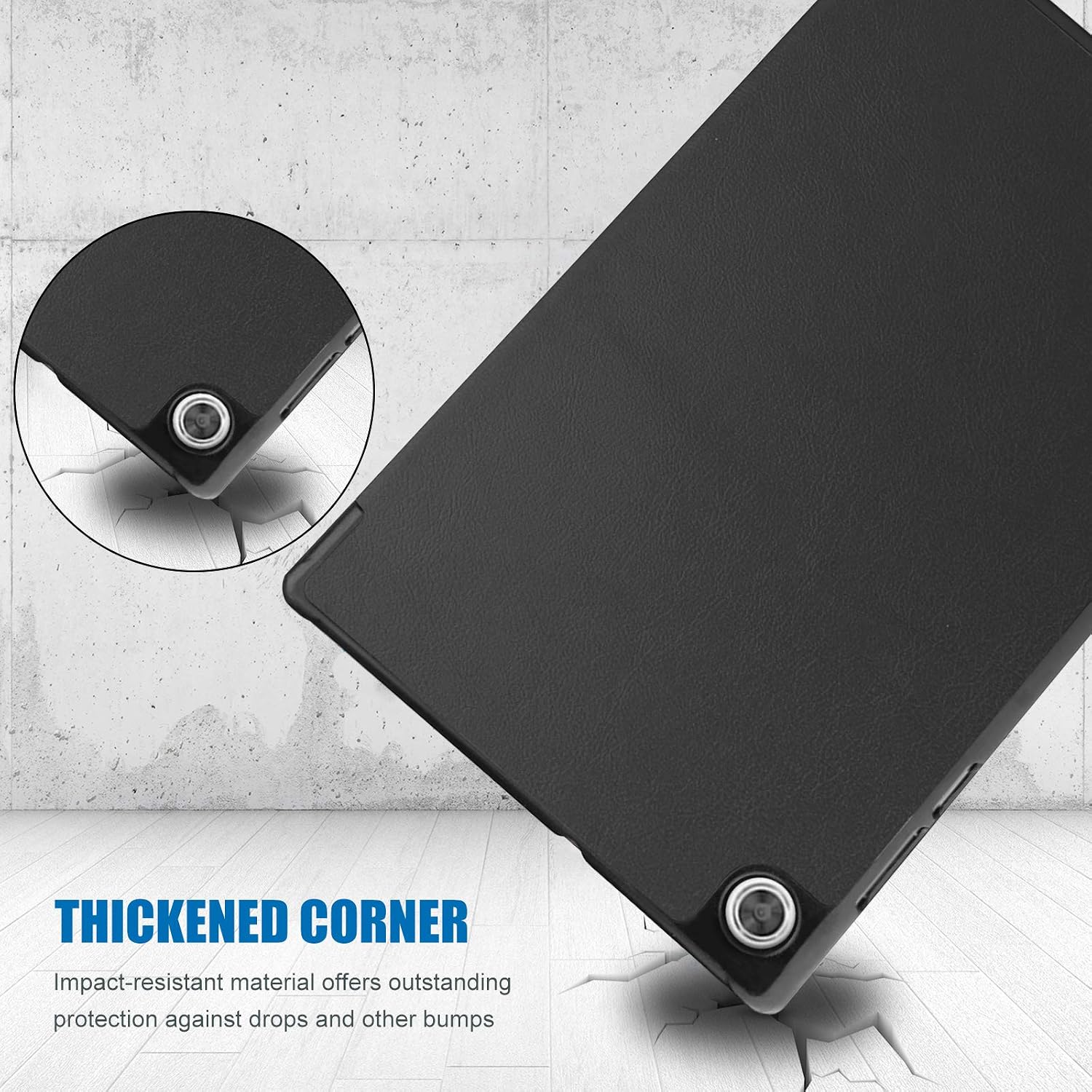 ProCase Smart Case for Lenovo Tab M10 HD 2nd Gen (TB-X306X) / Smart Tab M10 HD 2nd Gen (TB-X306F) 10.1" 2020, Slim Cover Stand Folio Case for Lenovo Tab M10 HD 2nd Gen 10.1" Tablet 2020 Release –Black