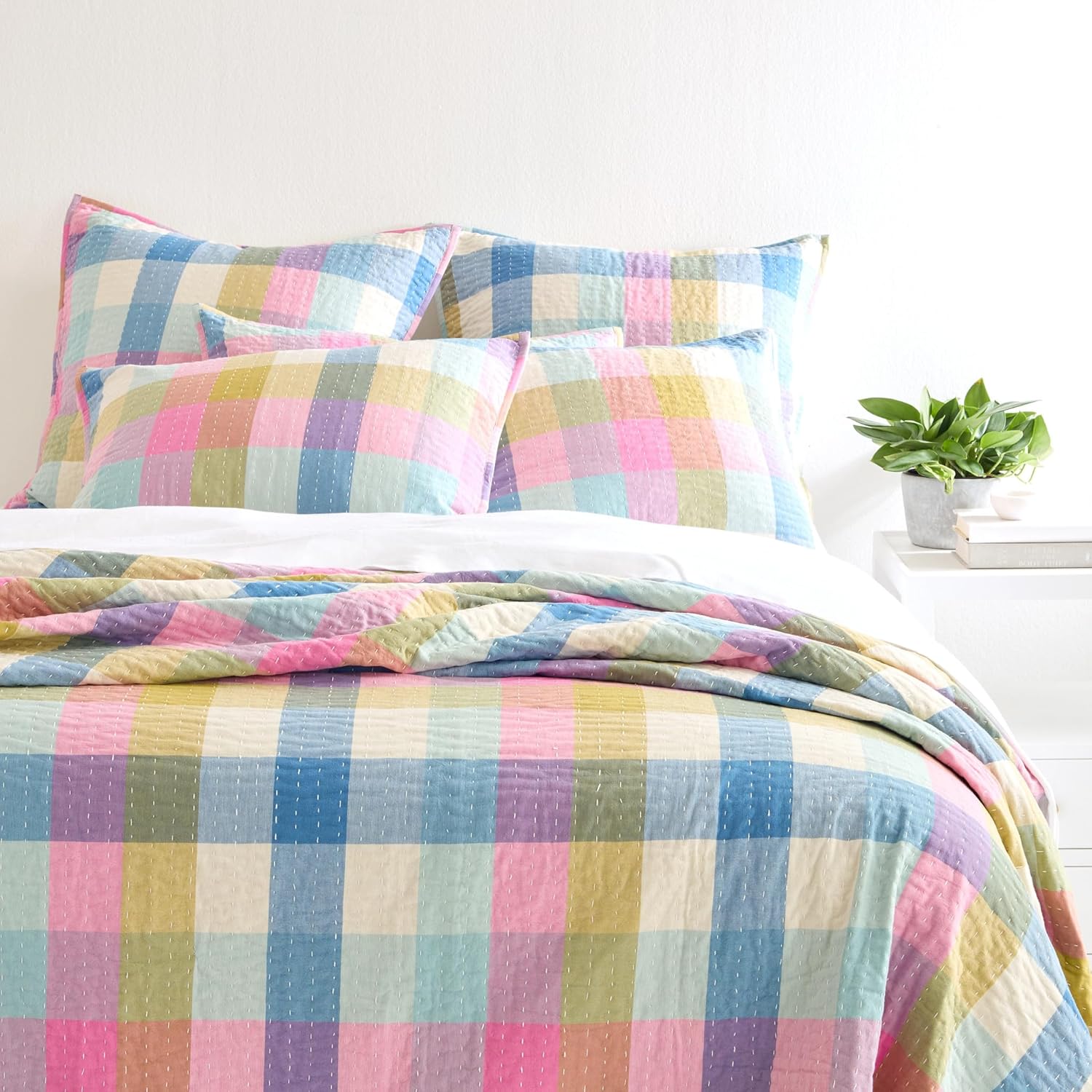 Pine Cone Hill Penelope Stripe Multi Coverlet, Full/Queen Size, Multi Stripe Pattern