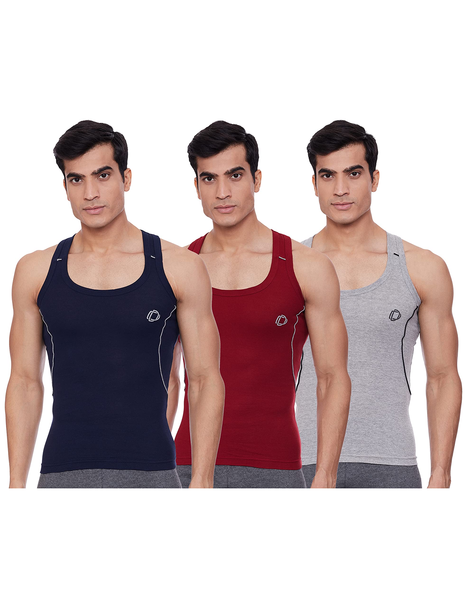 Men's Solid Regular Fit Gym Vest