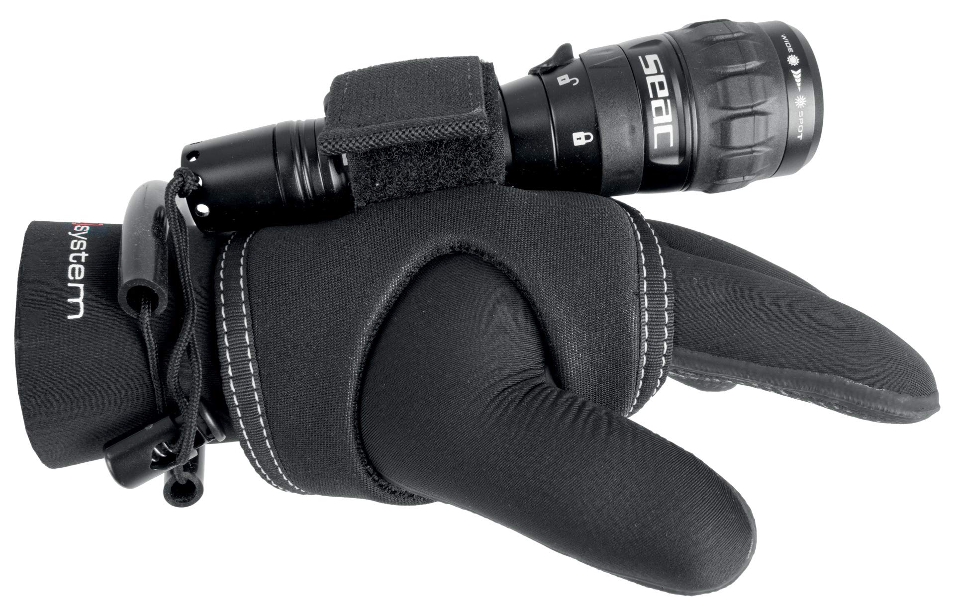 SEAC Support de Lampe de plongée en néoprène au Poignet, adapté à la Main Droite et Gauche