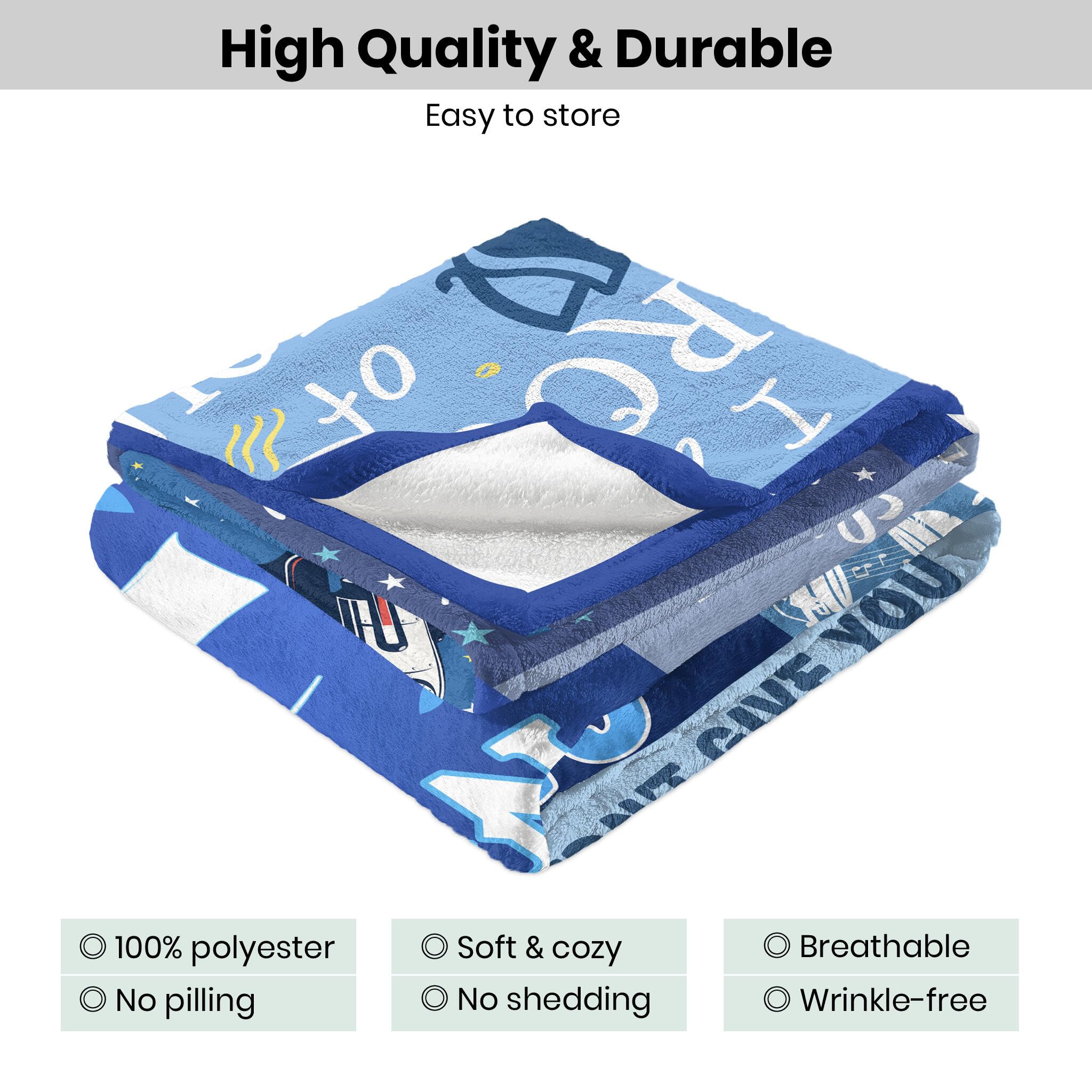 Vervehub Decke Als Geschenk Für Bruder – 152 X 128 Cm, Weicher Flanell, Mit Persönlicher Botschaft