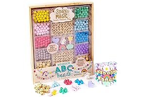 Story Magic Wooden ABC Bead Kit: Premium Jewelry Making Kit for Kids