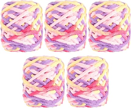 500g Knitting Wool Yarn, Chenille Chunky Yarn for Crochet Projects
