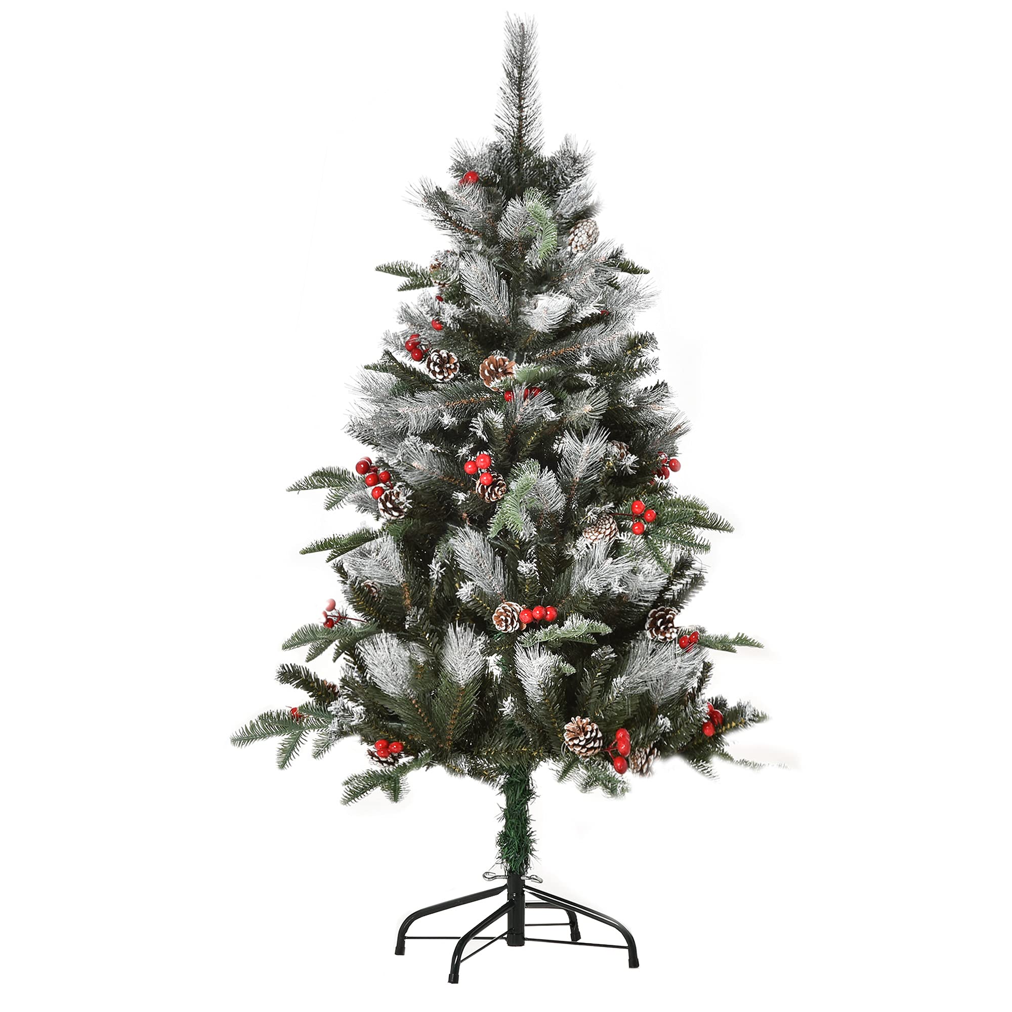 B&Q -  4Ft Artificial Snow Dipped Christmas Tree Xmas Holiday Pencil Tree Green