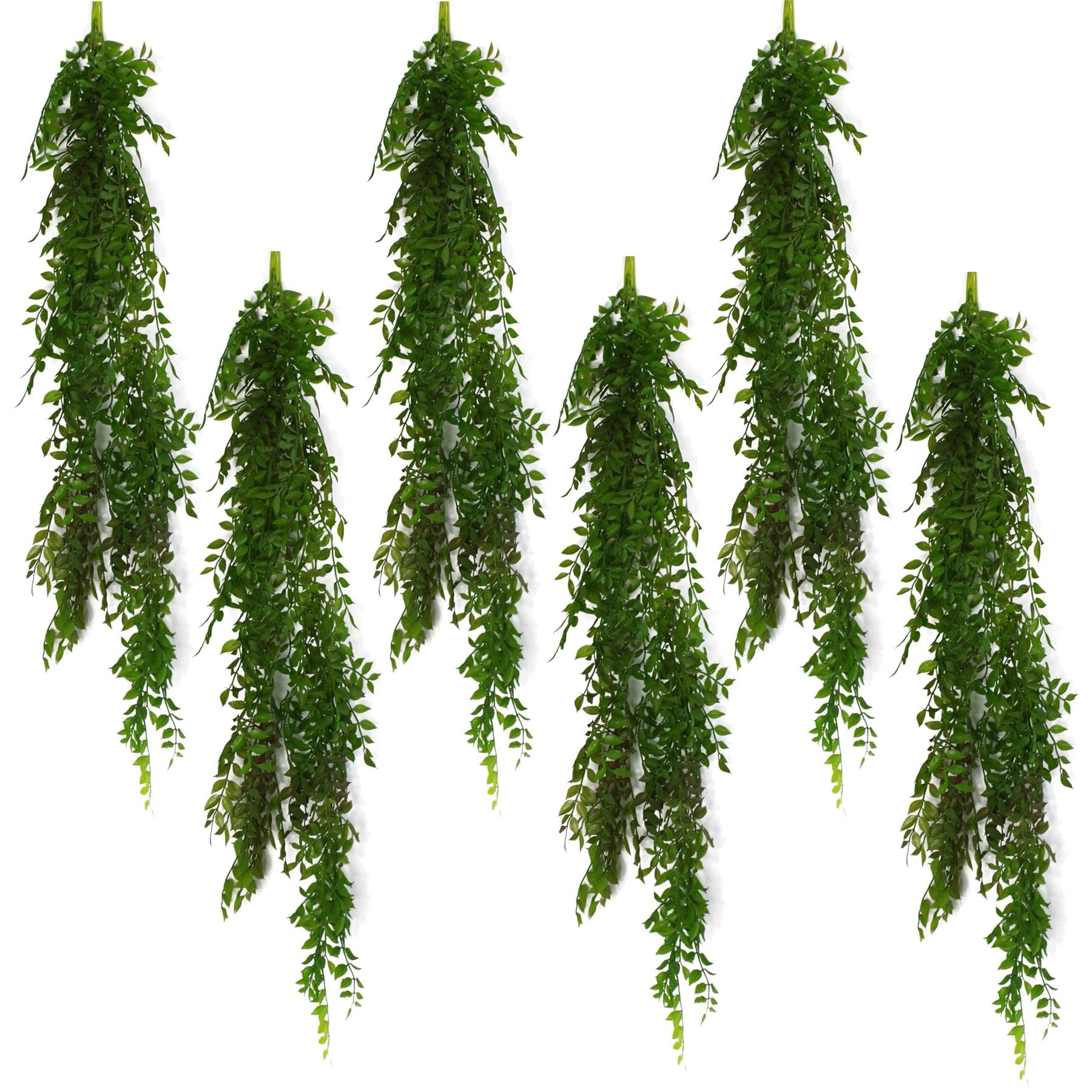 Leaf - Hanging Fern Plant - 100cm - Dark Green - Pack of 6
