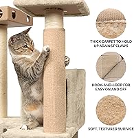 Vista 7 de Furhaven Funda para poste rascador envolvente para gatos de interior, se adapta a postes de hasta 3.5 pulgadas de diámetro, duradera y menos