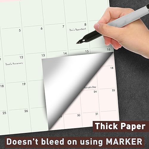 Miniatura 5 de mudrit Calendario de pared 2024, 12 x 17 pulgadas, calendario mensual de 12 desde enero de 2024 hasta diciembre de 2024, encuadernado en espiral