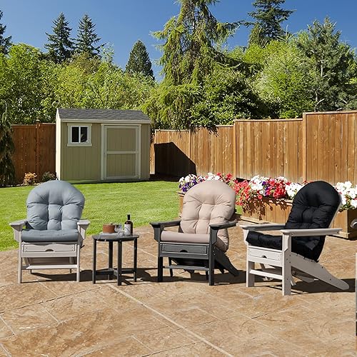 Miniatura 2 de Giantex Adirondack - Juego de 2 cojines para sillas mecedoras con respaldo alto de 49 x 23 pulgadas, con correas de fijación, duraderos y