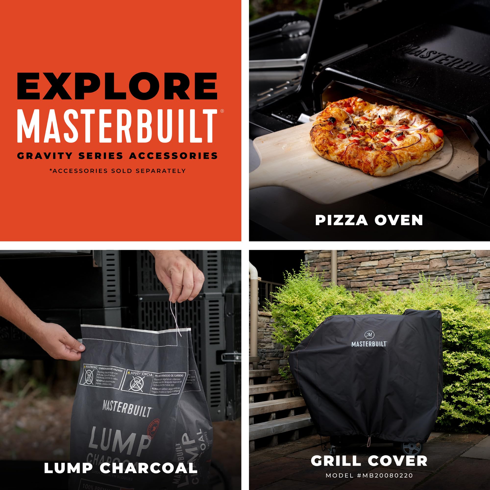 Masterbuilt® Gravity Series® 800 Smoker Grill - Charcoal Grill plus Griddle Insert, Digital Control, App Connectivity, 800 Cooking Square Inches in Black, Model MB20040221