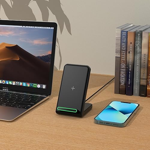 Miniatura 6 de Cargador inalámbrico rápido, soporte de carga inalámbrico de 15 W compatible con Samsung Galaxy S24S23S22S21S20, para iPhone 161514131211XR8, para