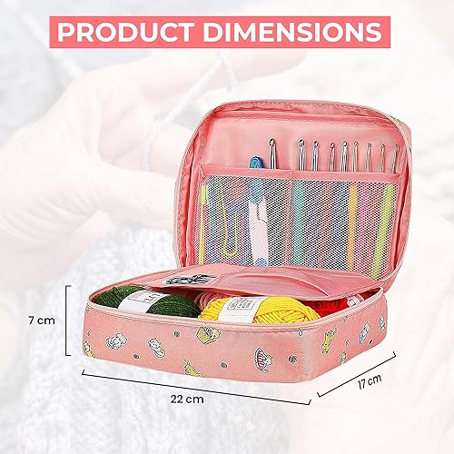 Miniatura 4 de CROCHET KIT para principiantes - Kit de inicio de ganchillo - Kit de ganchillo incluye ganchillo, agujas de ganchillo y bolas de hilo con estuche