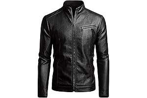 Black Leather Man Jacket Enchants with Its Classy Appeal