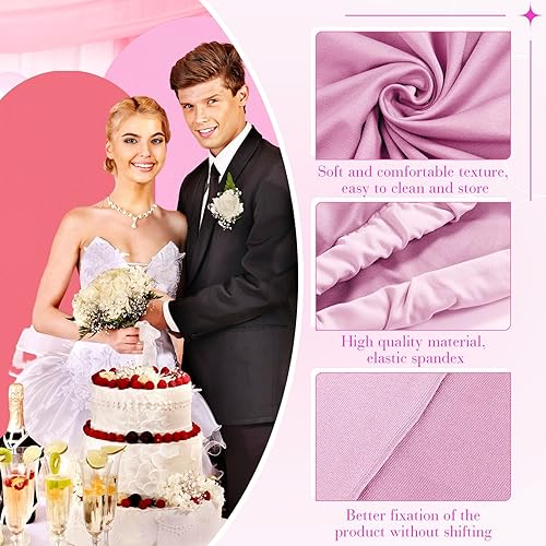Miniatura 4 de SmoothNovelty 3 piezas de telón de fondo de arco de boda de 4 pies5 pies6 pies de elastano cubierta de arco cubierta de arco ajustable para
