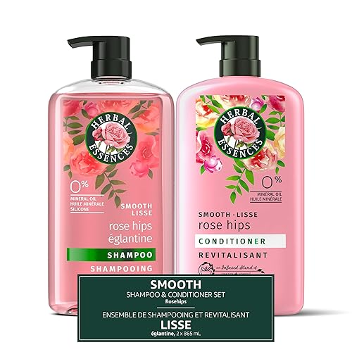 Herbal Essences Rose Hips Smooth Set de champú y acondicionador, 29.2 fl oz (paquete de 2)