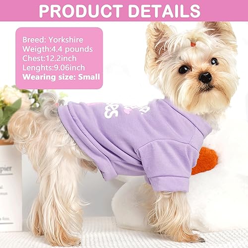 Miniatura 5 de Yikeyo Camisetas para perros pequeños y niños, ropa para perros pequeños y medianos, camisas para perros pequeños y medianos, camisa de verano para