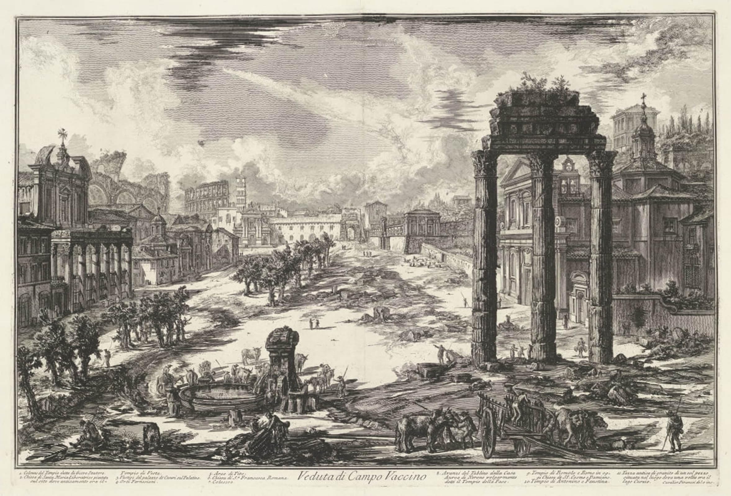 SERENDIPITP Retro Picture Poster Wall Art Pictures Painting Famous Artist by Battista Piranesi Wall Art Canvas Print for Wall Decor 60x90cm