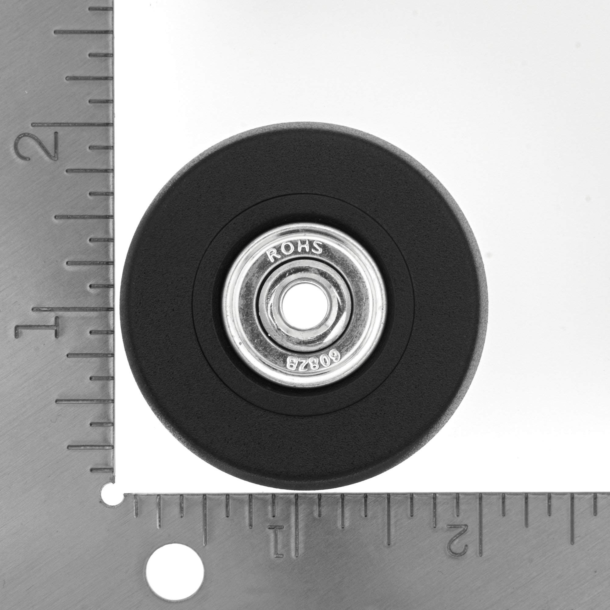 Ohio Travel Bag Ball Bearing Wheel, 49mm, Black, Plastic, L-3829