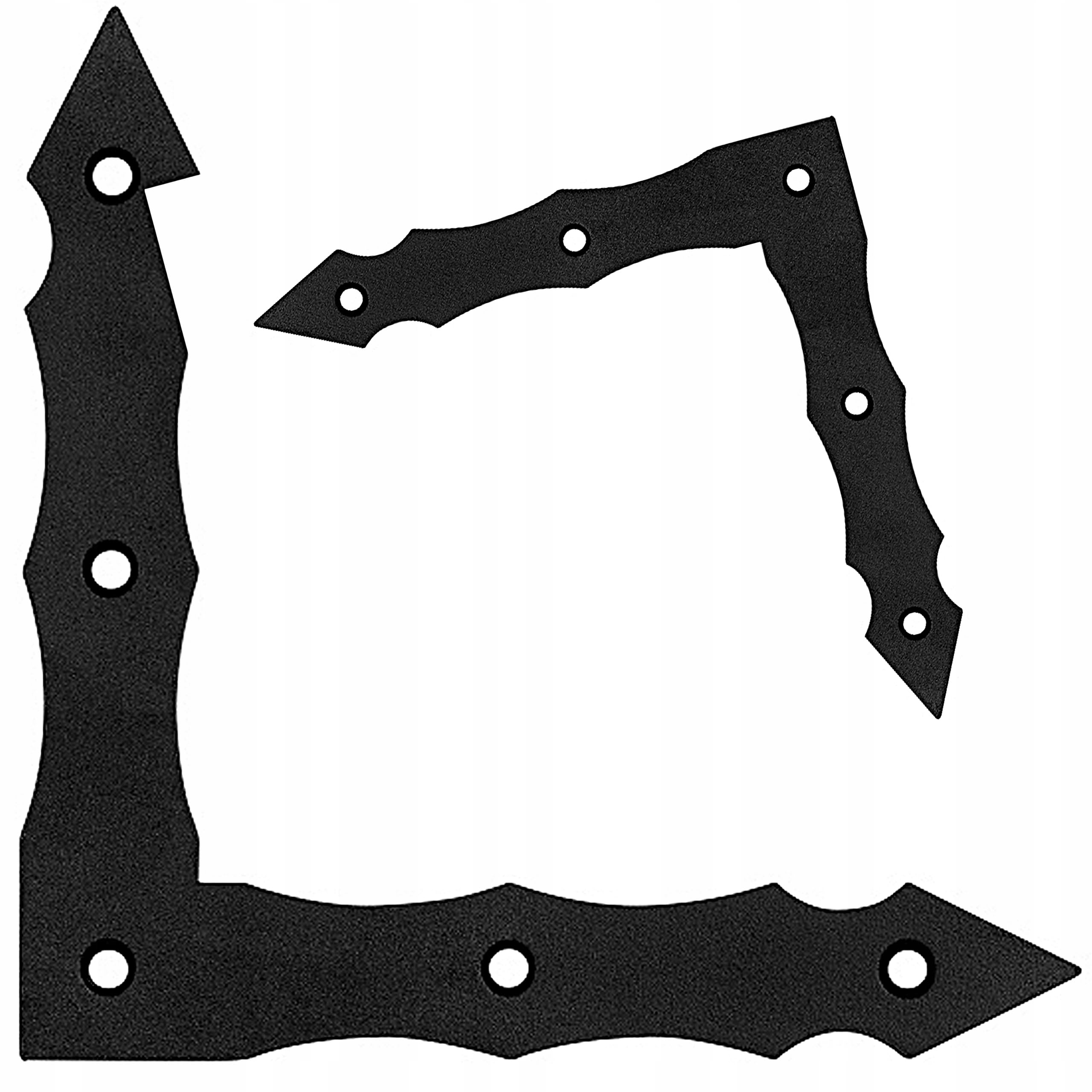 Dekorativer Eckverbinder - 300 x 300 x 40 x 3.0 mm - 10 Stück - Flachwinkel für Pergolen und Gartenhäuser - Winkelbeschlag für Holzkonstruktionen Pulverbeschichtet - Schwarz