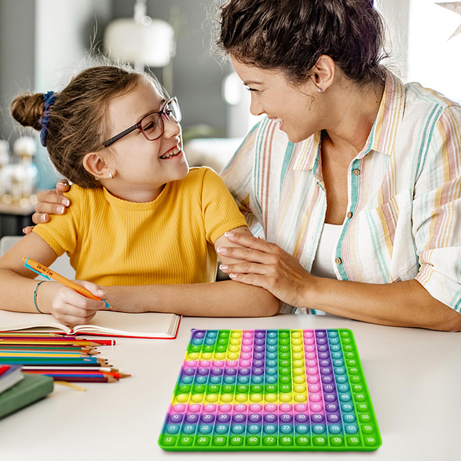 Times Table Poppet 12x12 Maths Poppet Multiplication Pop It 12x12 Maths Fidget Toy Multiplication Popper Times Tables Poppit Maths Fidget Times Tables Relieve Stress And Anxiety Toys - Image 4