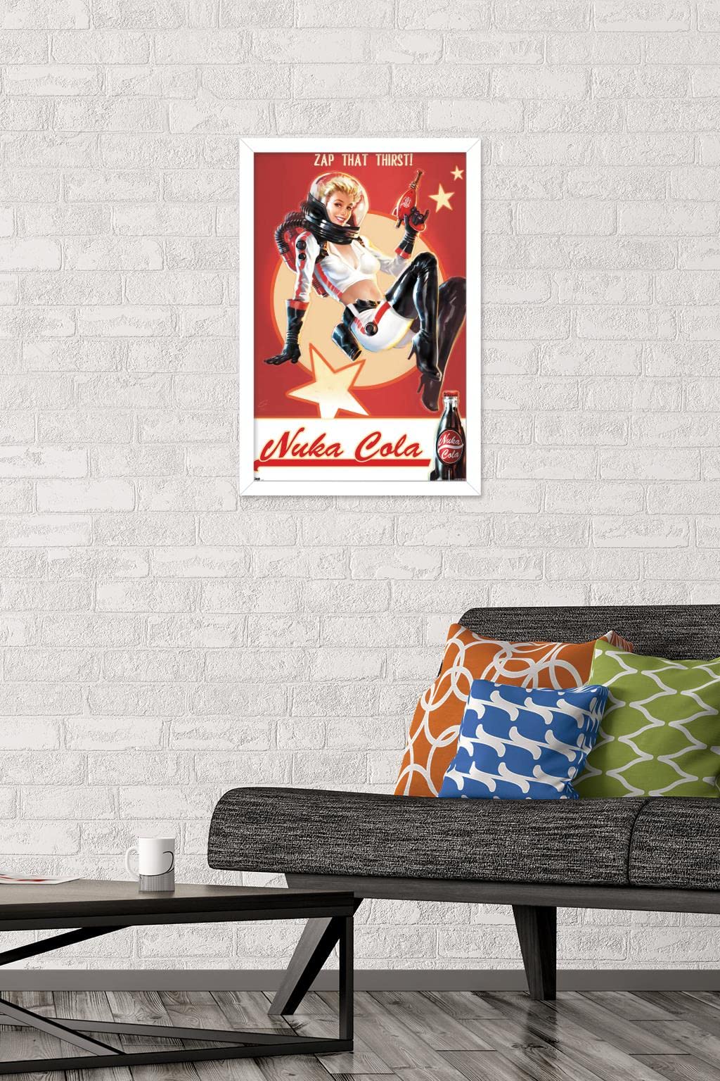 Fallout 4 Nuka Cola 'Zap That Thirst!' Wall Poster 22.375"x34" With 30 Push Pins - View #9