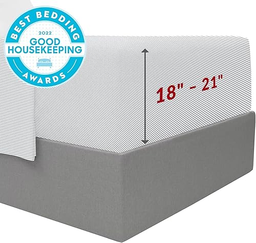 Miniatura 2 de Mellanni Sábanas extra profundas King  4 piezas de ropa de cama de la colección icónica  Lujo de hotel, ultrasuaves, sábanas refrescantes