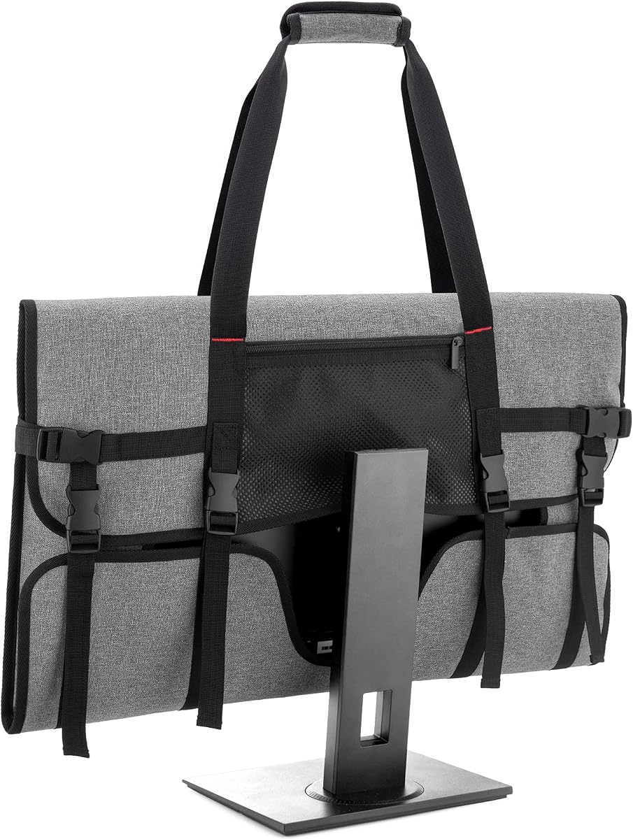Trunab Carrying Case for 24" Monitors Compatible with iMac 21.5"/24" | for 24" LCD Screens Protective Monitor Travel Bag with Padded Velvet Lining (Patented Design)