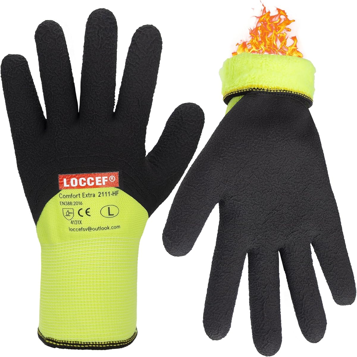 2 Pairs Winter Work Gloves, Thermal Freezer Gloves