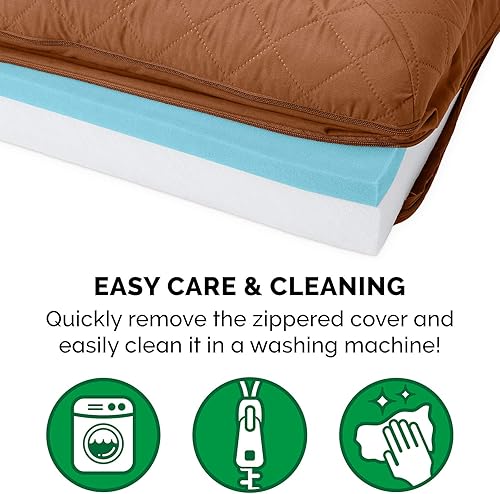 Miniatura 7 de Furhaven Cama de Gel Refrescante para Perros Medianos/Pequeños con Refuerzos Extraíbles y Funda Lavable, Para Perros de Hasta 35 lbs - Sofá