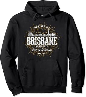 Australia Vintage Style Retro Brisbane Pullover Hoodie