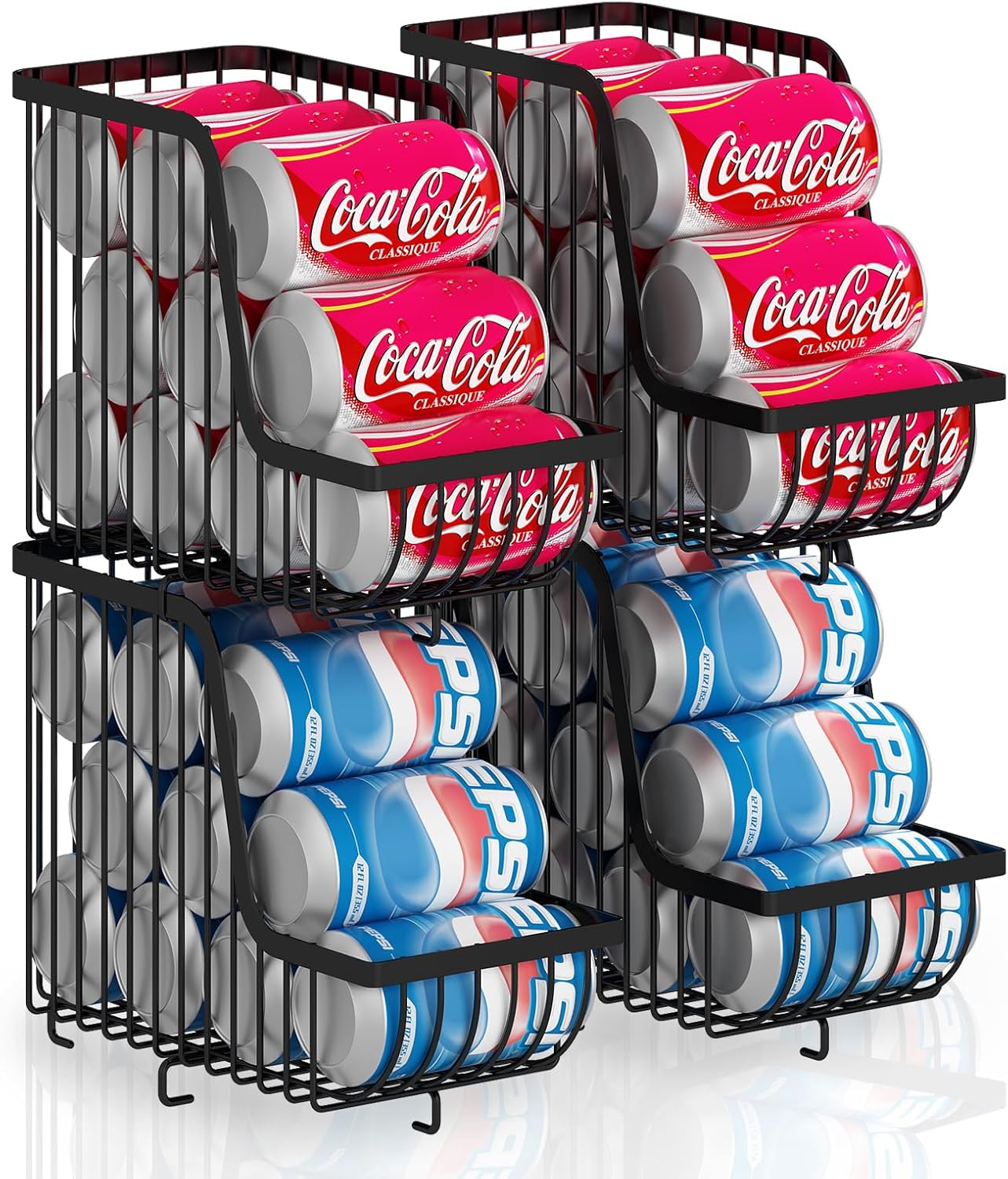 GILLAS 4 Pack Organizer for Pantry Soda Can Organizer for