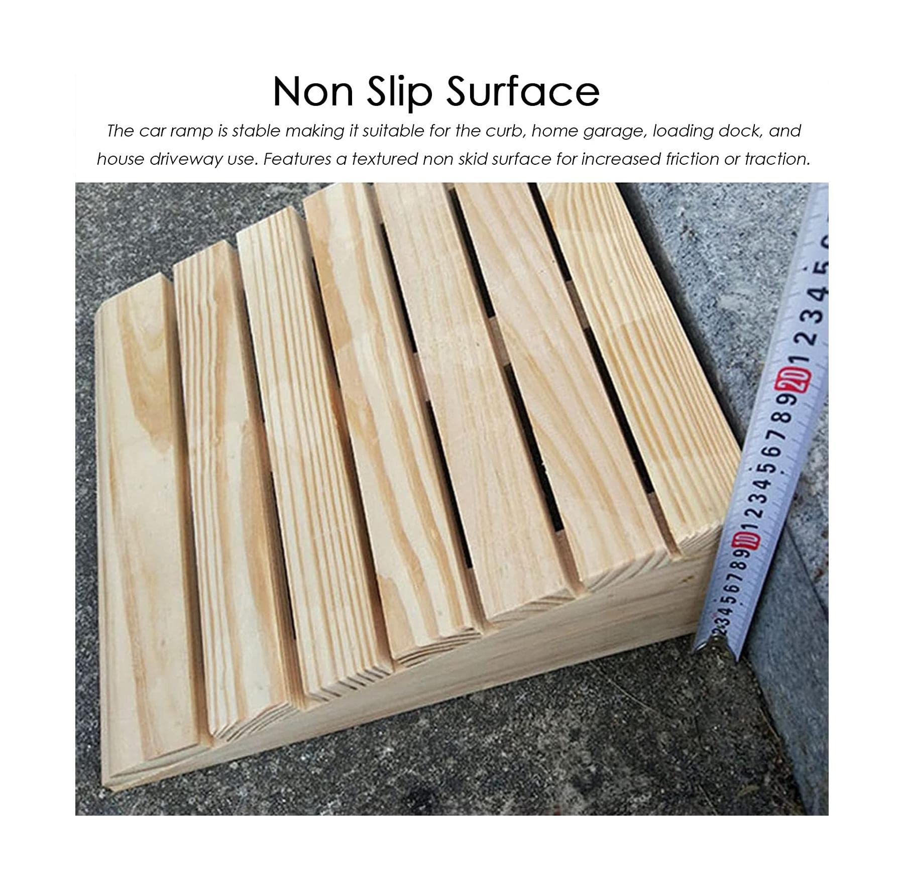 Juego de 2 rampas para escaleras para sillas de Ruedas Umbrales de Madera Umbral de Puerta Rampa de Entrada Antideslizante Rampa de bordillo para andadores