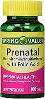 Vista 1 de Tabletas prenatales, multivitamínicas, multiminerales Spring Valley, 100 tabletas