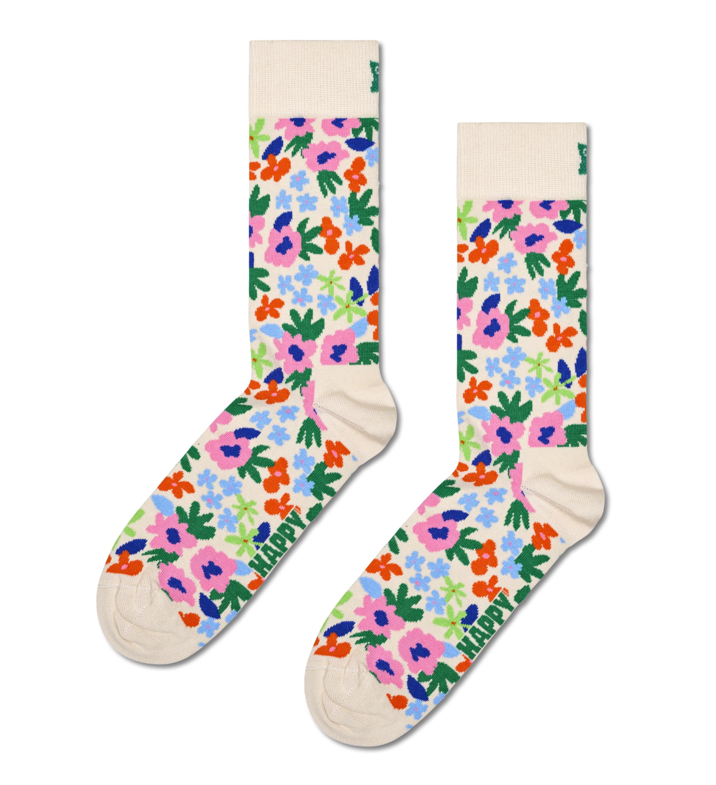 Happy Socks Unisex Multicoloured Flower Sock, 41-46