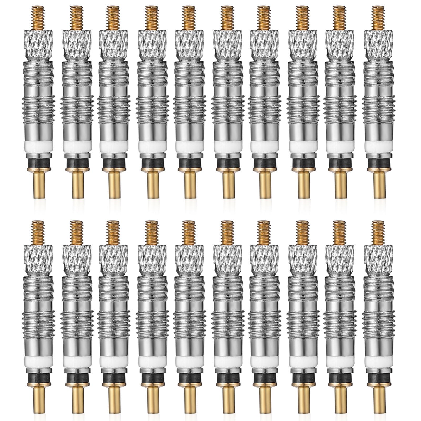 Toddmomy Valve Core - 20pcs Bike Tire Valve Core Tire Valve Stem Core Replacement Mountain Bike Attachment, 2.60X0.45X0.45CM, Silver, 1102GW15707HWPLX4U0TR