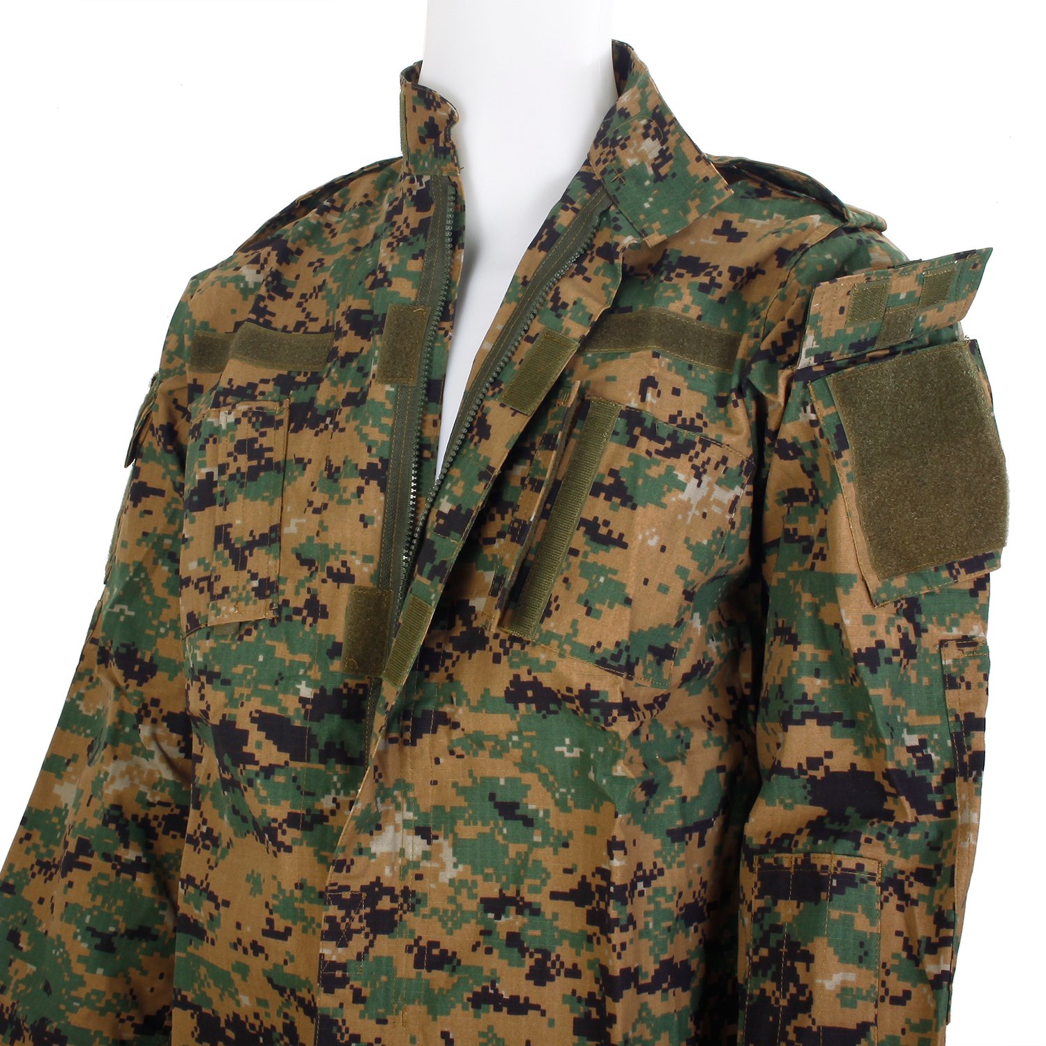 Amazon | 迷彩服 上下セット BDU 戦闘服 ピクセルグリーン マーパット