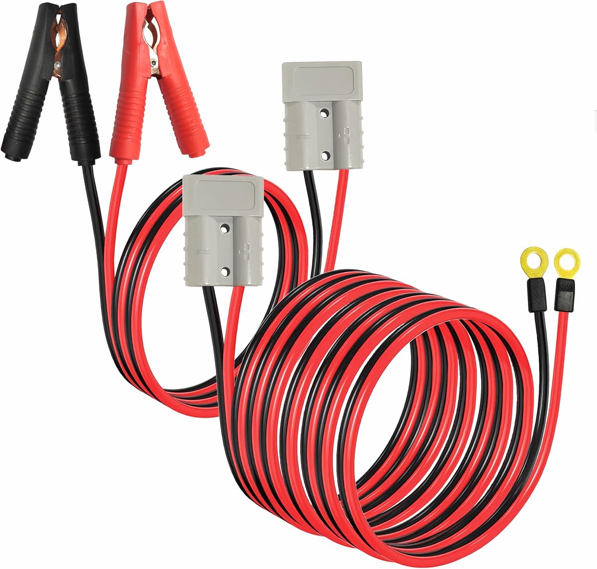 50A Heavy-Duty Jumper Cable, Automotive Booster Cables with Clip, Heavy-Duty Jumper Quick Connect Plug, Car, SUV, Truck Quick Connect Plug, (3m+1m)