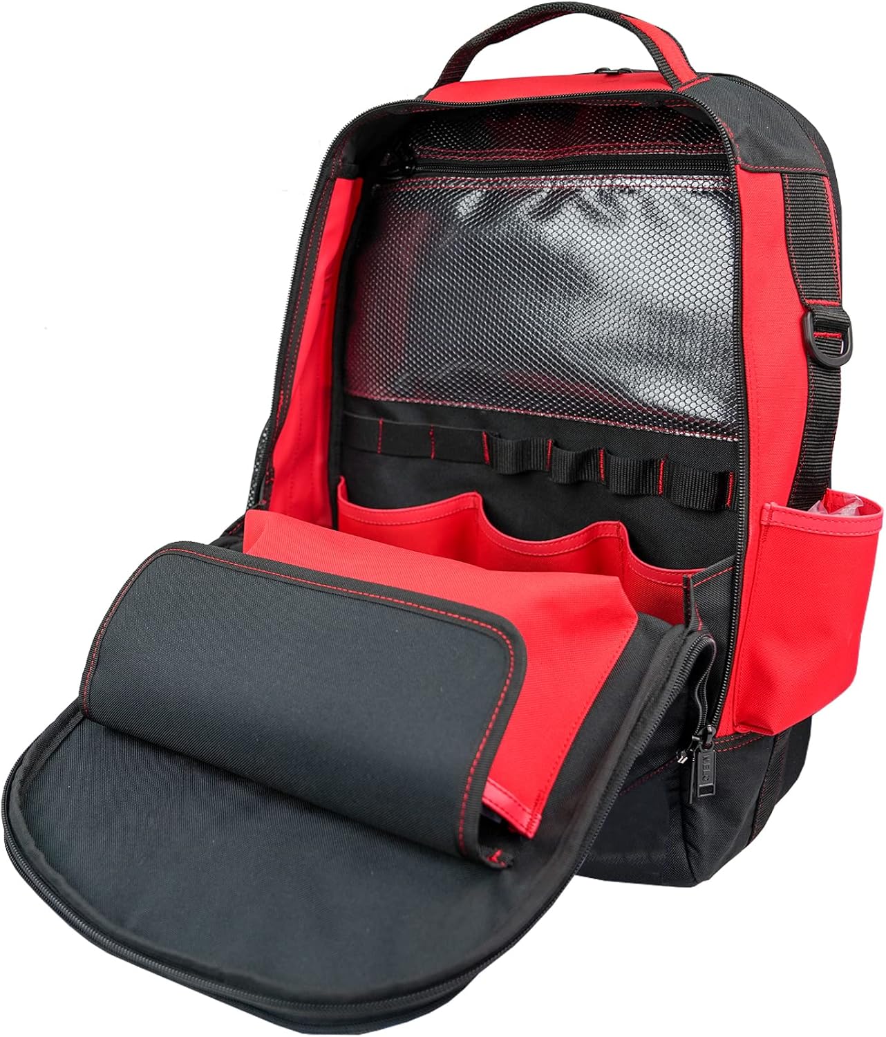 MELOTOUGH Welding Tool backpack Extreme Gear Pack with Large Capacity Helmet Holder Luggage Storage Bag(Red - Image 9