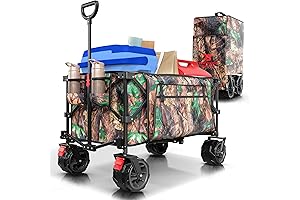 HEAVY-DUTY FOLDING CART: Trekko Gear's All-Terrain Utility Wagon for Fishing, Camping, Gardening & More