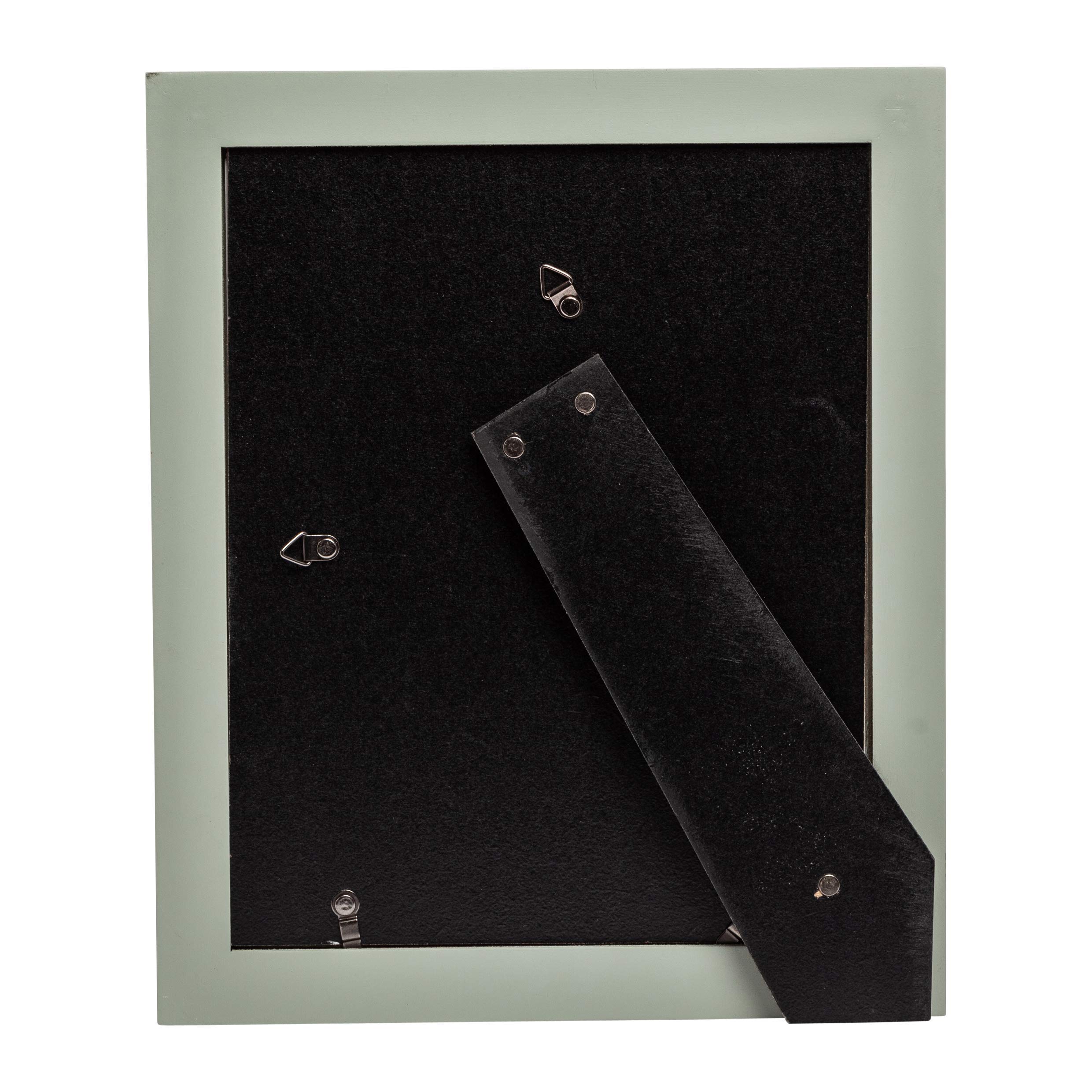 Hampton Frames PALOMA fotolijst 8x10 inch (20x25cm) salie groen – houten lijst met glas, wandmontage of vrijstaand, beveiligingsclips, vintage afwerking