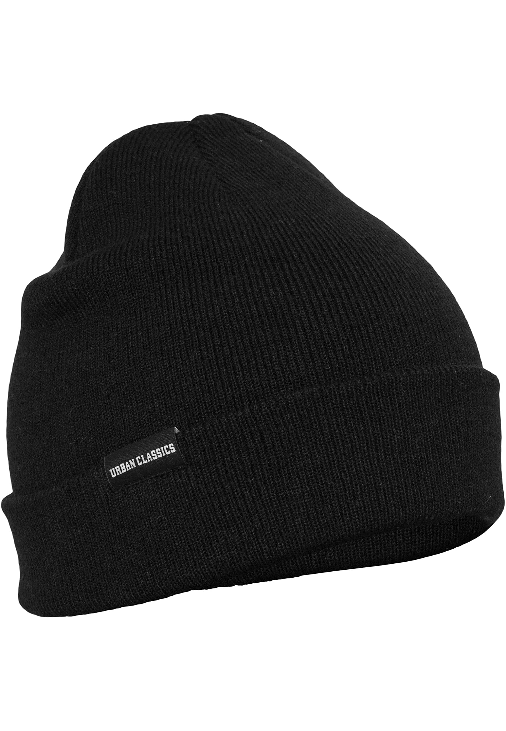 Unisex Synthetic Leatherpatch Long Beanie Beanie Hat