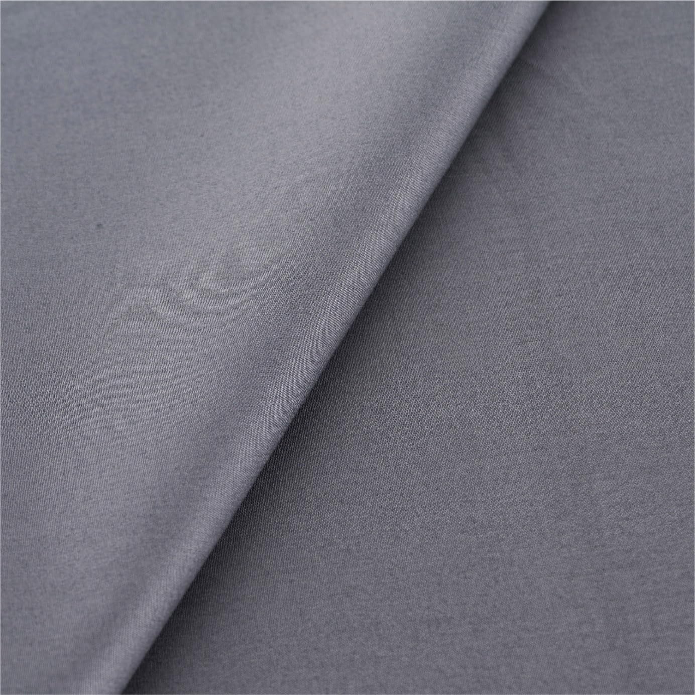 IlGruppone Completo Lenzuola Matrimoniale 100% Cotone Percalle 210 Tc Certificato OEKO-TEX Confezionato in Italia Lenzuolo con Angoli Maxi 30 cm, 2 Federe con Patella - Antracite
