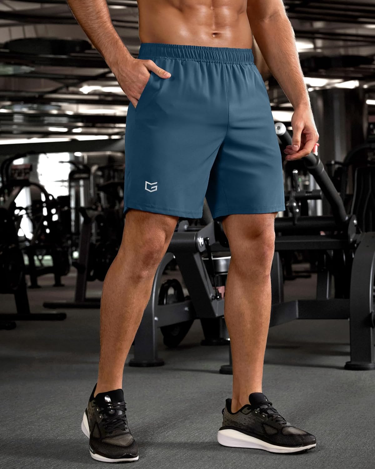 G Gradual Men's Workout Gym Shorts with 2 Zipper Pockets 7"/ 5"/ 9" Quick Dry Athletic Running Basketball Shorts for Men - Image 3