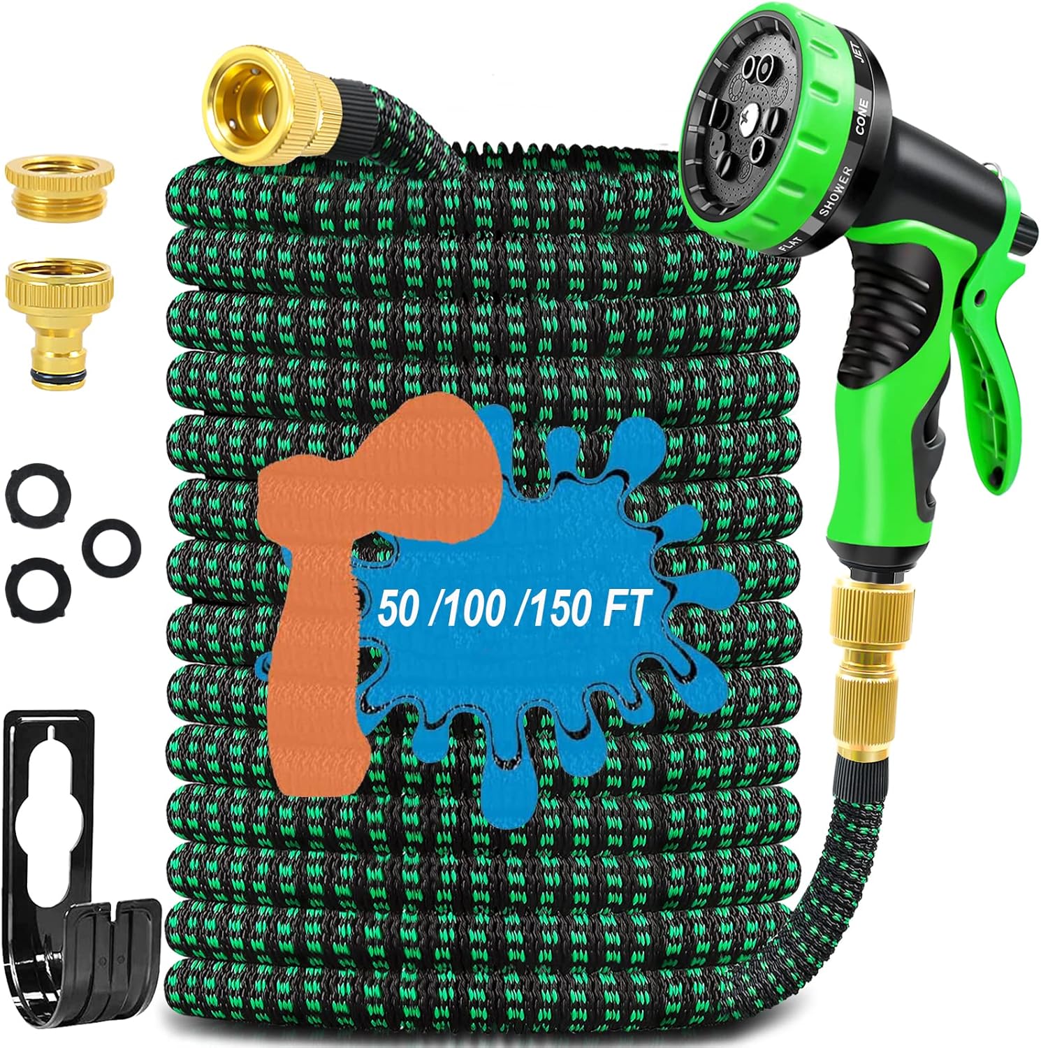 Garden Hose Expandable Garden Pipes150FT Flexible Garden Hose Reels