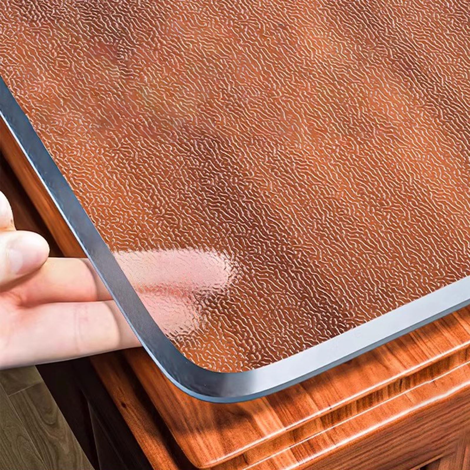 MRVAKDYDI Clear Table Protector, Clear PVC Table Protector, Washable, Waterproof Greaseproof, Non-Slip, 1.6/2mm Matt, Sizes(Thickness 1.6mm,140x180cm)
